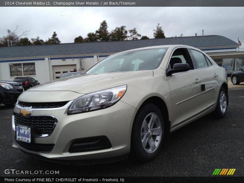 Champagne Silver Metallic / Jet Black/Titanium 2014 Chevrolet Malibu LS