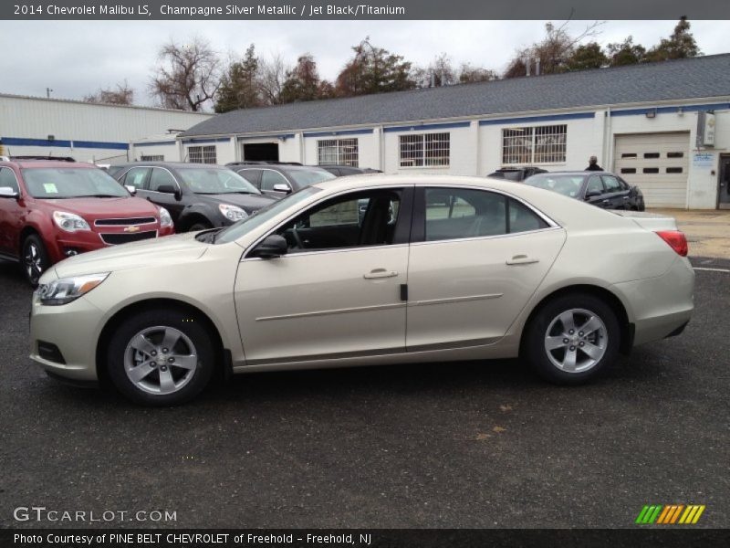 Champagne Silver Metallic / Jet Black/Titanium 2014 Chevrolet Malibu LS