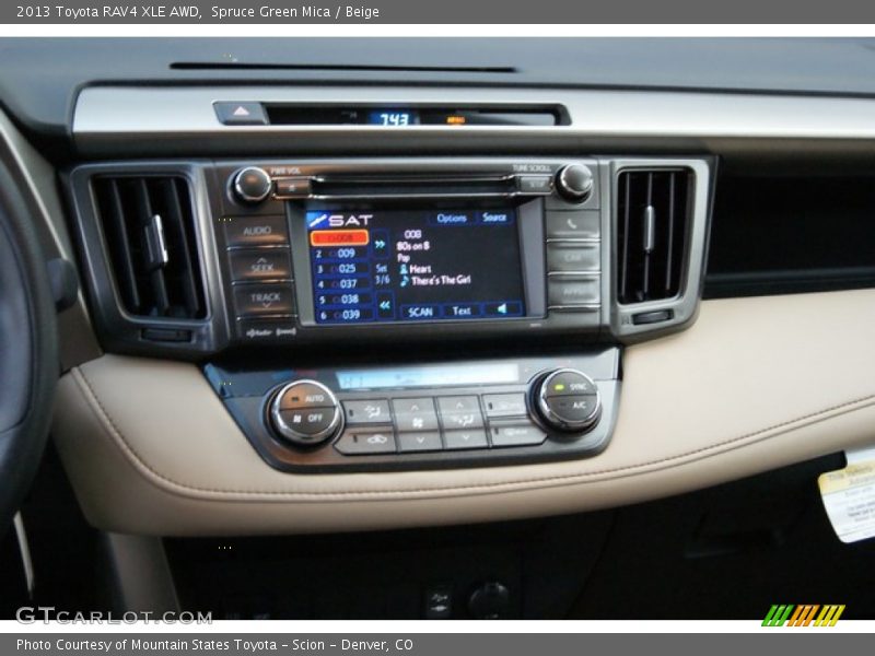 Spruce Green Mica / Beige 2013 Toyota RAV4 XLE AWD