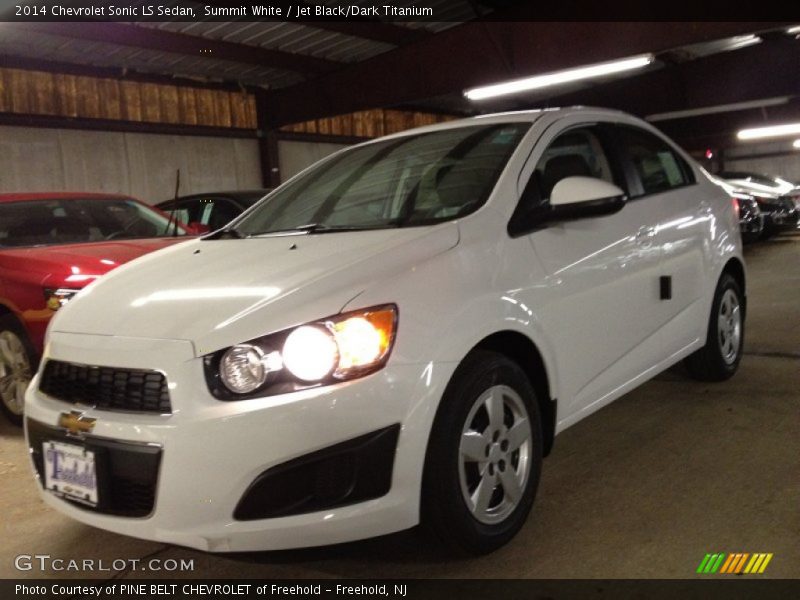 Summit White / Jet Black/Dark Titanium 2014 Chevrolet Sonic LS Sedan