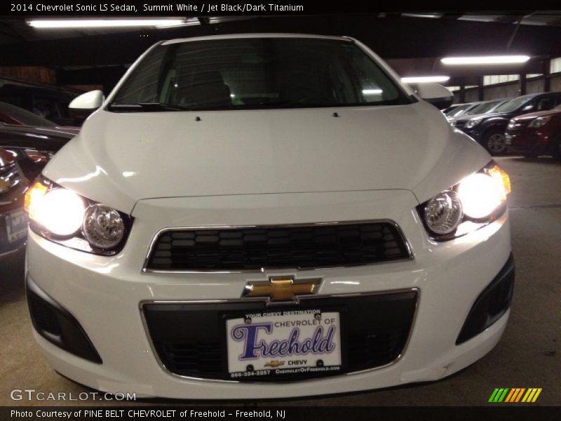 Summit White / Jet Black/Dark Titanium 2014 Chevrolet Sonic LS Sedan