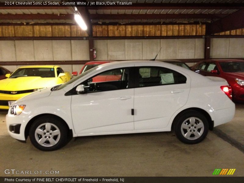 Summit White / Jet Black/Dark Titanium 2014 Chevrolet Sonic LS Sedan