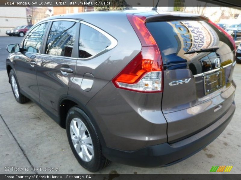 Urban Titanium Metallic / Beige 2014 Honda CR-V EX AWD