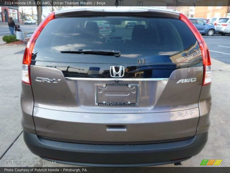 Urban Titanium Metallic / Beige 2014 Honda CR-V EX AWD