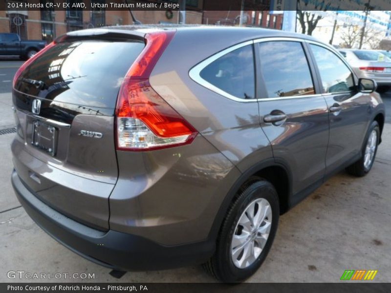 Urban Titanium Metallic / Beige 2014 Honda CR-V EX AWD