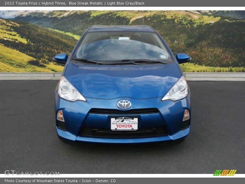 Blue Streak Metallic / Light Blue Gray/Black 2013 Toyota Prius c Hybrid Three