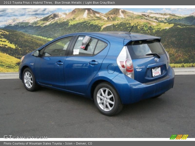 Blue Streak Metallic / Light Blue Gray/Black 2013 Toyota Prius c Hybrid Three