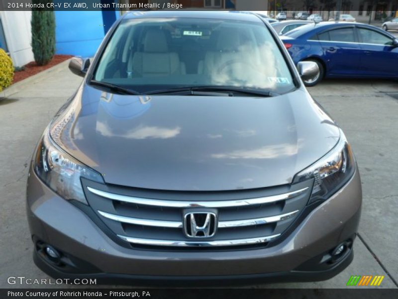 Urban Titanium Metallic / Beige 2014 Honda CR-V EX AWD