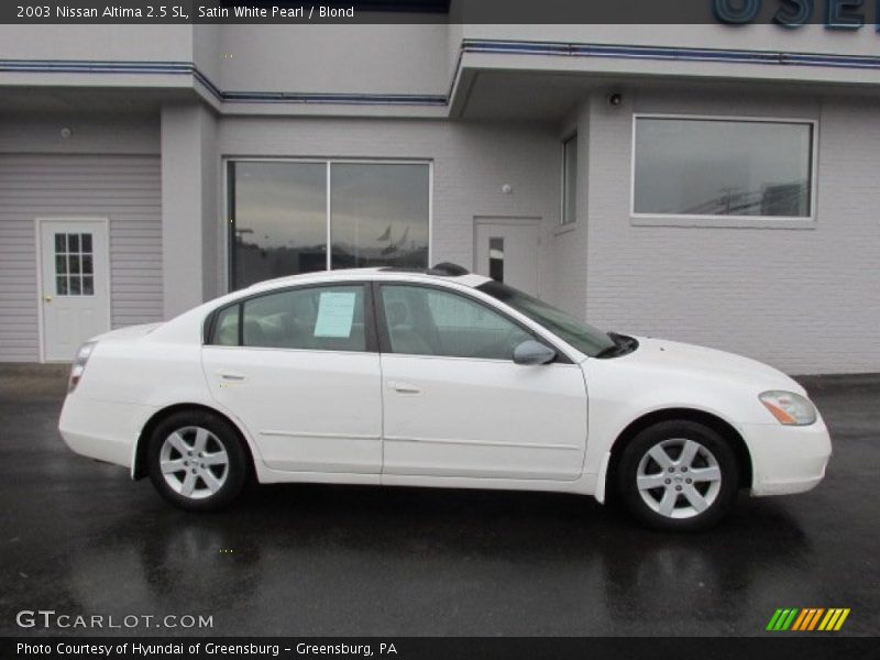 Satin White Pearl / Blond 2003 Nissan Altima 2.5 SL