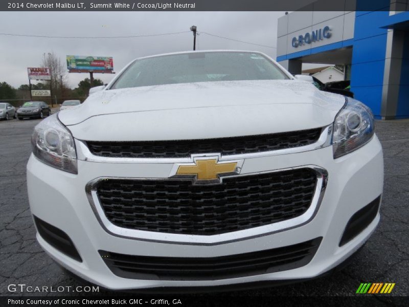 Summit White / Cocoa/Light Neutral 2014 Chevrolet Malibu LT