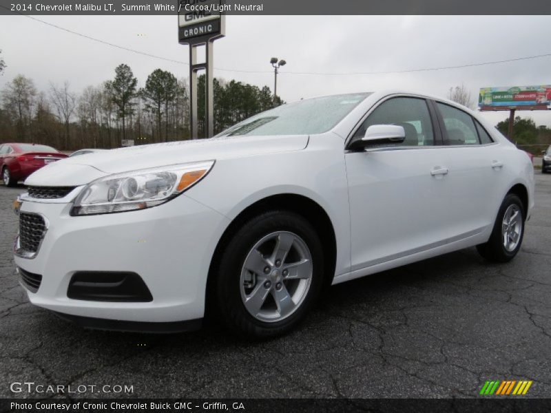 Summit White / Cocoa/Light Neutral 2014 Chevrolet Malibu LT