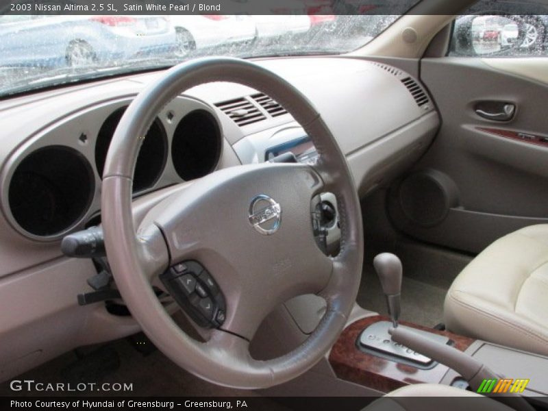 Satin White Pearl / Blond 2003 Nissan Altima 2.5 SL