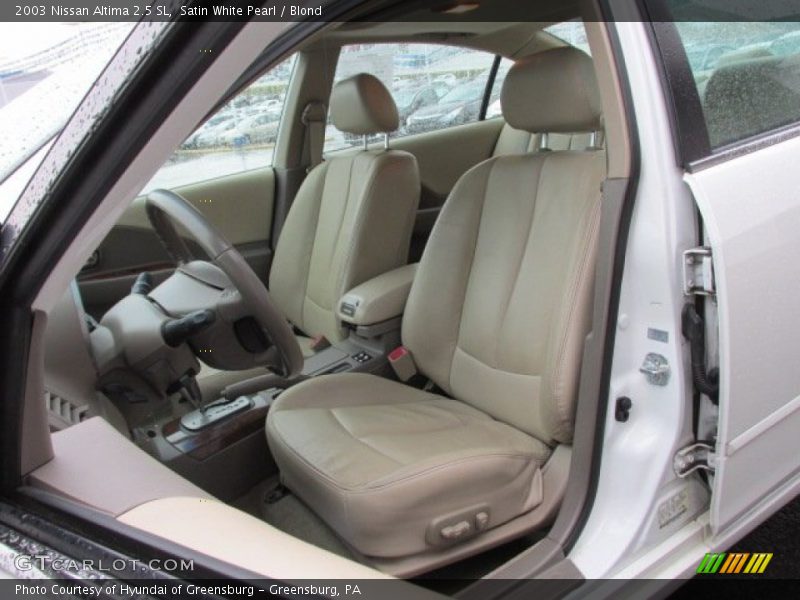 Satin White Pearl / Blond 2003 Nissan Altima 2.5 SL