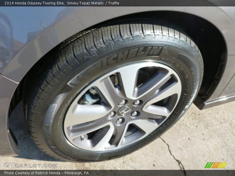 Smoky Topaz Metallic / Truffle 2014 Honda Odyssey Touring Elite