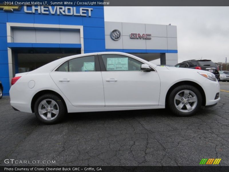 Summit White / Cocoa/Light Neutral 2014 Chevrolet Malibu LT