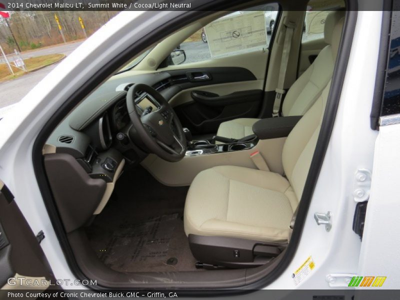 Summit White / Cocoa/Light Neutral 2014 Chevrolet Malibu LT