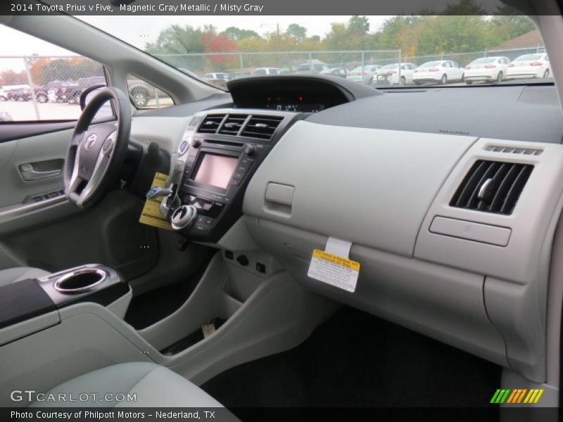 Dashboard of 2014 Prius v Five