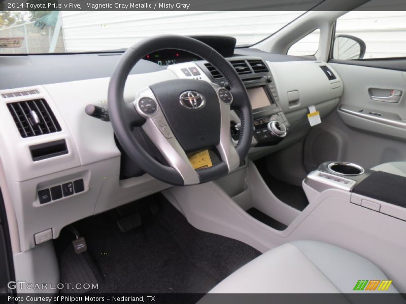  2014 Prius v Five Misty Gray Interior