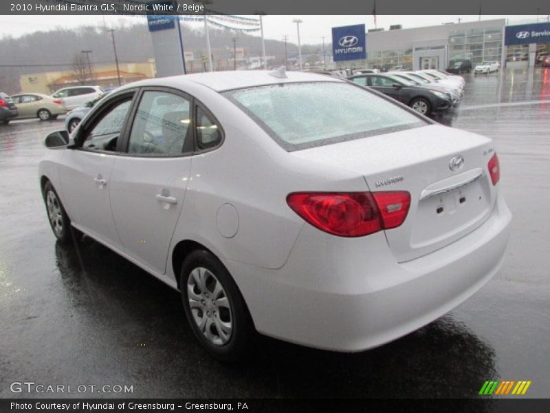 Nordic White / Beige 2010 Hyundai Elantra GLS