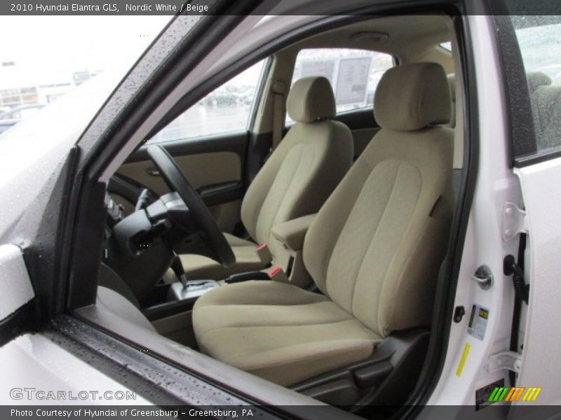 Nordic White / Beige 2010 Hyundai Elantra GLS