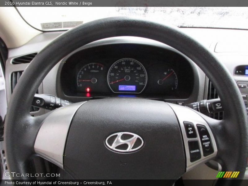 Nordic White / Beige 2010 Hyundai Elantra GLS