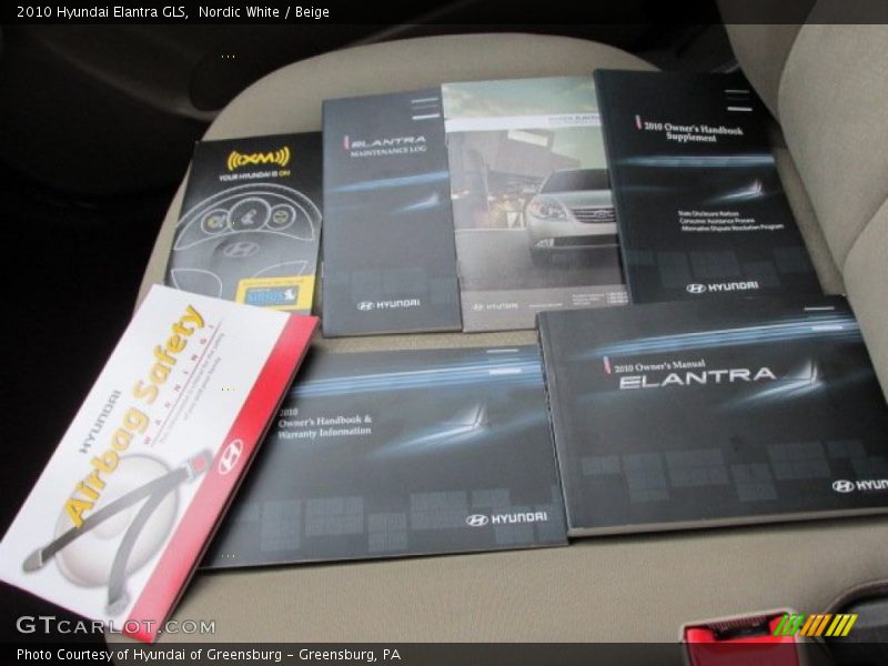 Nordic White / Beige 2010 Hyundai Elantra GLS