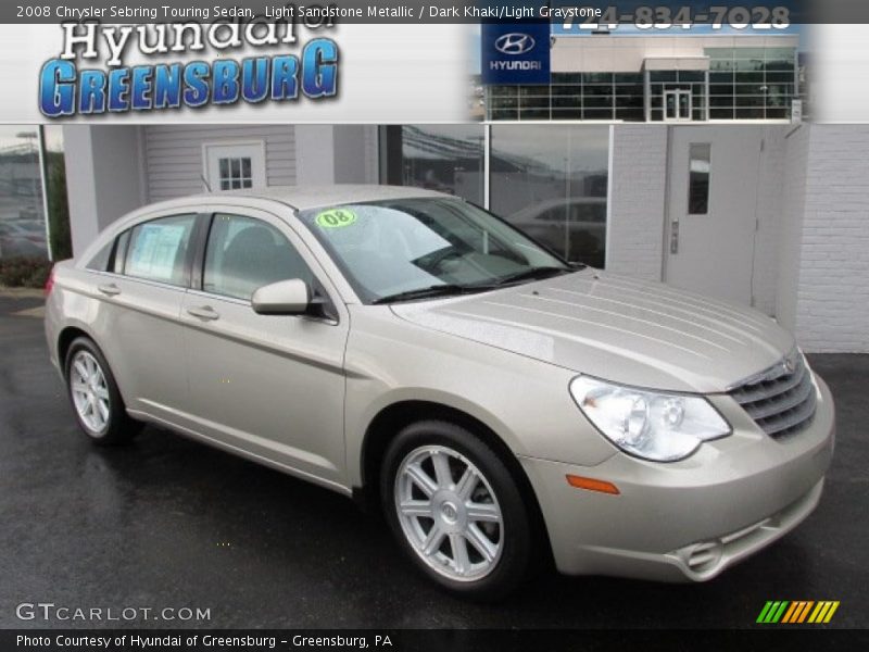 Light Sandstone Metallic / Dark Khaki/Light Graystone 2008 Chrysler Sebring Touring Sedan