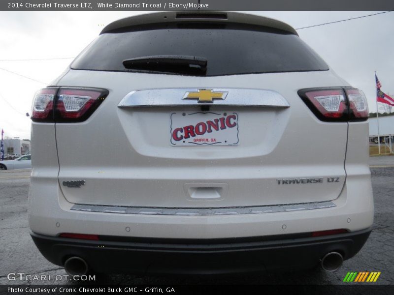 White Diamond Tricoat / Ebony/Mojave 2014 Chevrolet Traverse LTZ
