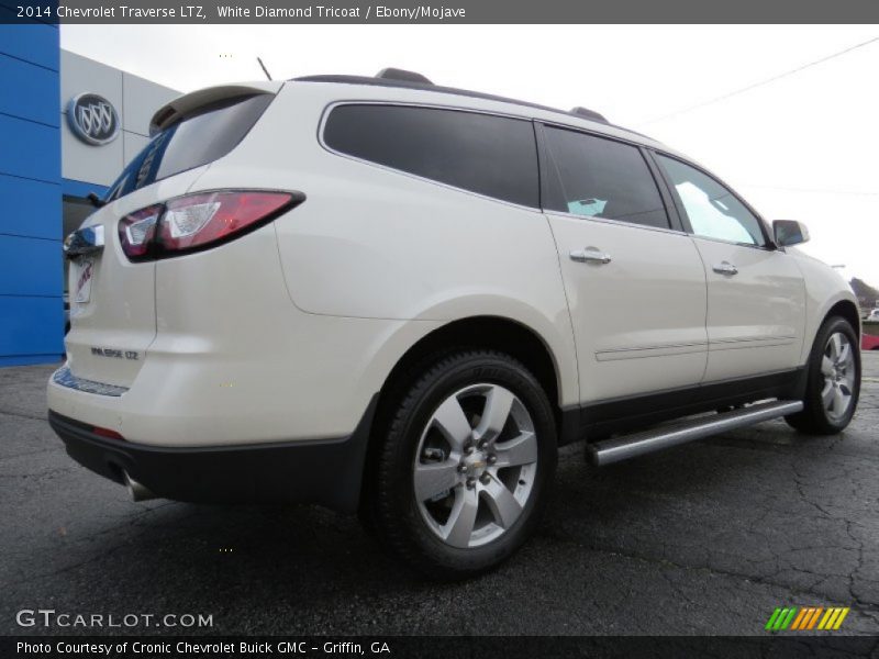 White Diamond Tricoat / Ebony/Mojave 2014 Chevrolet Traverse LTZ