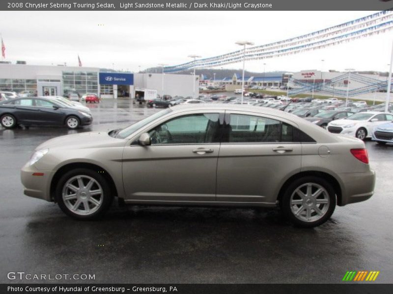Light Sandstone Metallic / Dark Khaki/Light Graystone 2008 Chrysler Sebring Touring Sedan