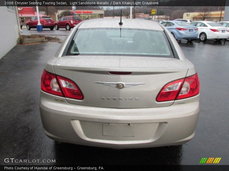 Light Sandstone Metallic / Dark Khaki/Light Graystone 2008 Chrysler Sebring Touring Sedan