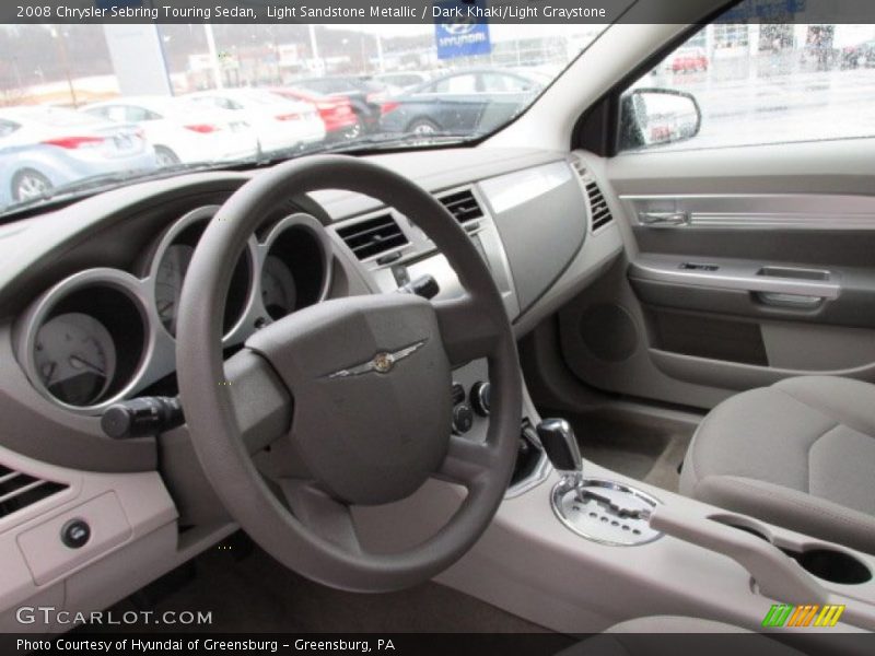 Light Sandstone Metallic / Dark Khaki/Light Graystone 2008 Chrysler Sebring Touring Sedan