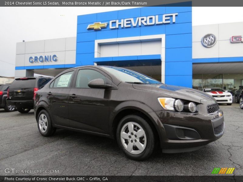 Mocha Bronze Metallic / Jet Black/Dark Titanium 2014 Chevrolet Sonic LS Sedan