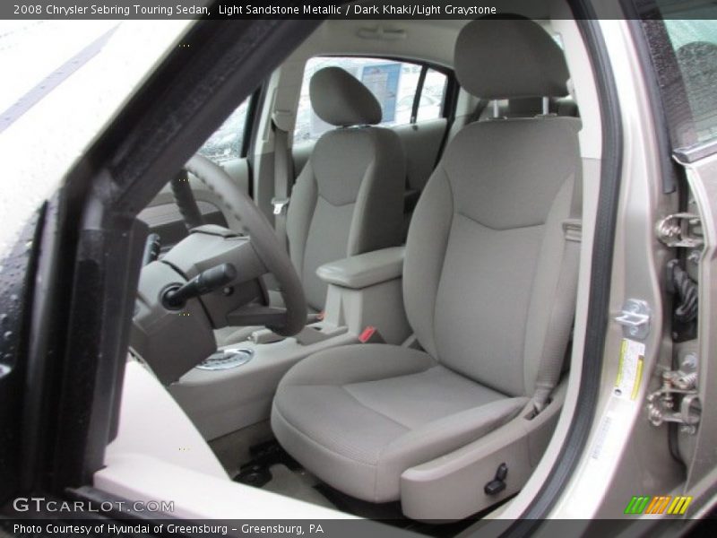 Light Sandstone Metallic / Dark Khaki/Light Graystone 2008 Chrysler Sebring Touring Sedan