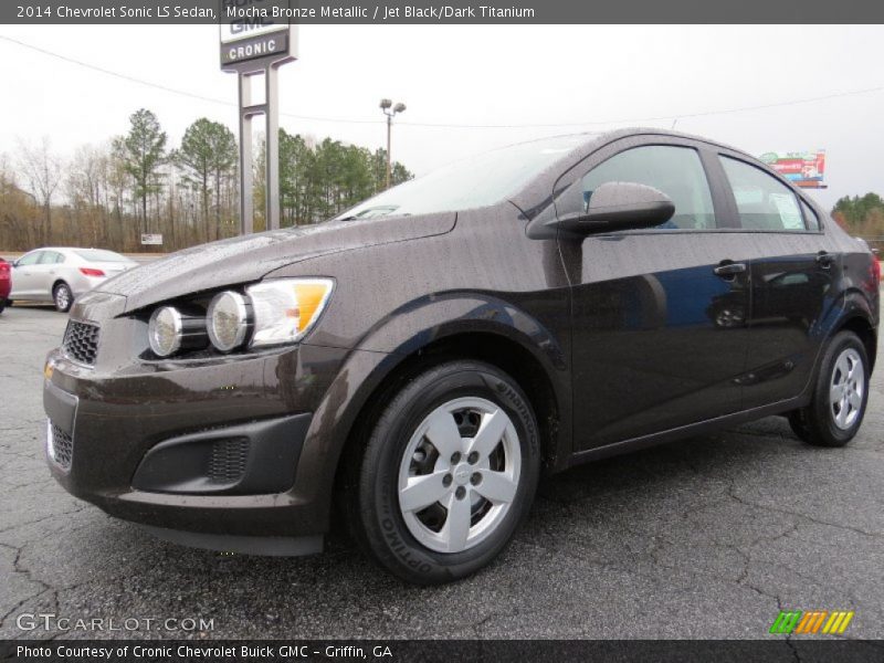 Mocha Bronze Metallic / Jet Black/Dark Titanium 2014 Chevrolet Sonic LS Sedan
