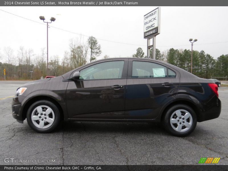 Mocha Bronze Metallic / Jet Black/Dark Titanium 2014 Chevrolet Sonic LS Sedan