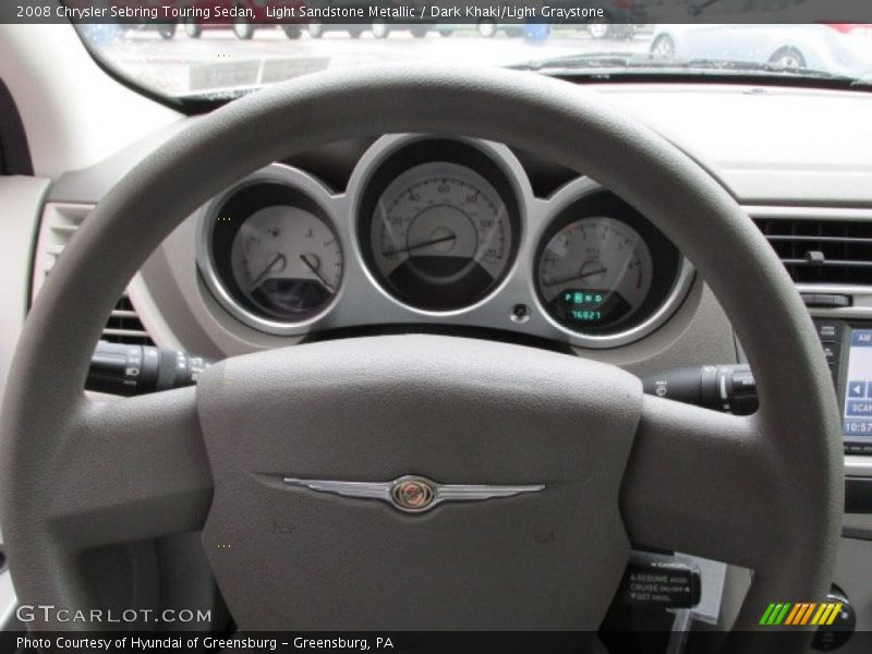 Light Sandstone Metallic / Dark Khaki/Light Graystone 2008 Chrysler Sebring Touring Sedan