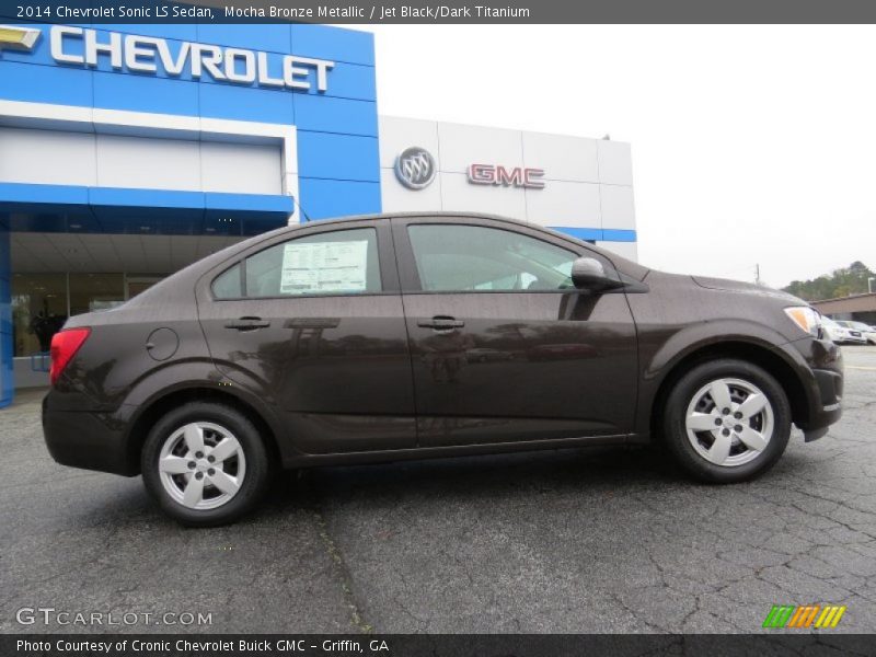 Mocha Bronze Metallic / Jet Black/Dark Titanium 2014 Chevrolet Sonic LS Sedan