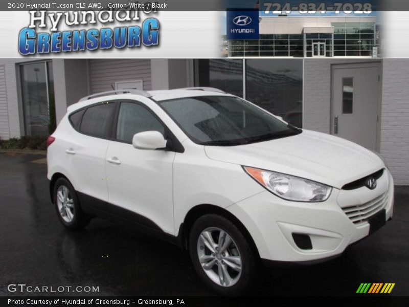 Cotton White / Black 2010 Hyundai Tucson GLS AWD