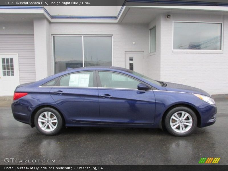 Indigo Night Blue / Gray 2012 Hyundai Sonata GLS