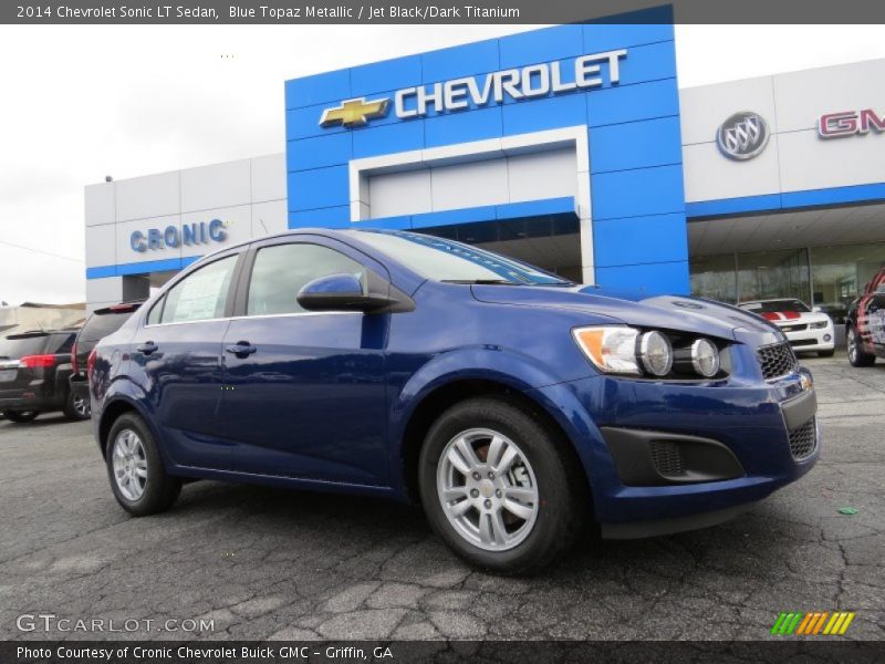 Blue Topaz Metallic / Jet Black/Dark Titanium 2014 Chevrolet Sonic LT Sedan