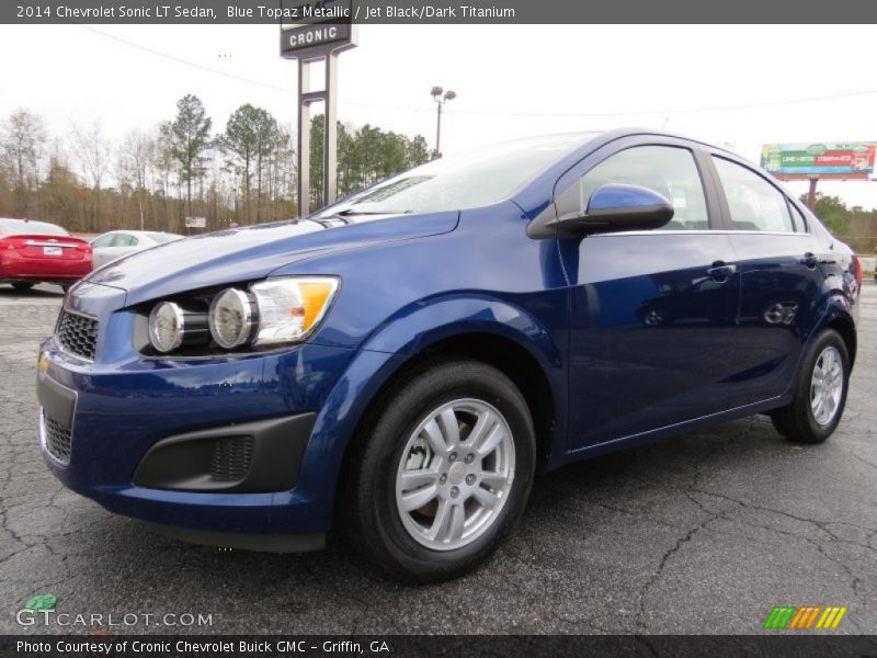 Blue Topaz Metallic / Jet Black/Dark Titanium 2014 Chevrolet Sonic LT Sedan