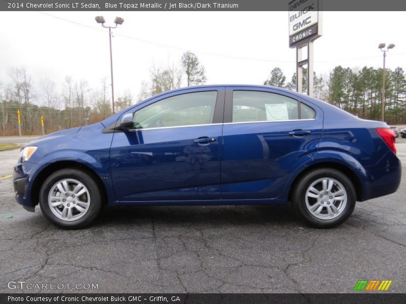 Blue Topaz Metallic / Jet Black/Dark Titanium 2014 Chevrolet Sonic LT Sedan
