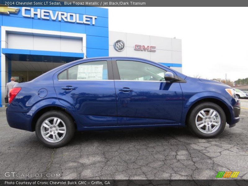 Blue Topaz Metallic / Jet Black/Dark Titanium 2014 Chevrolet Sonic LT Sedan