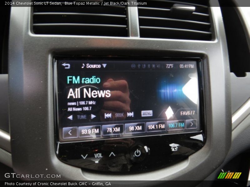 Blue Topaz Metallic / Jet Black/Dark Titanium 2014 Chevrolet Sonic LT Sedan