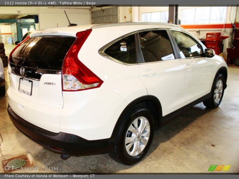 Taffeta White / Beige 2012 Honda CR-V EX-L 4WD