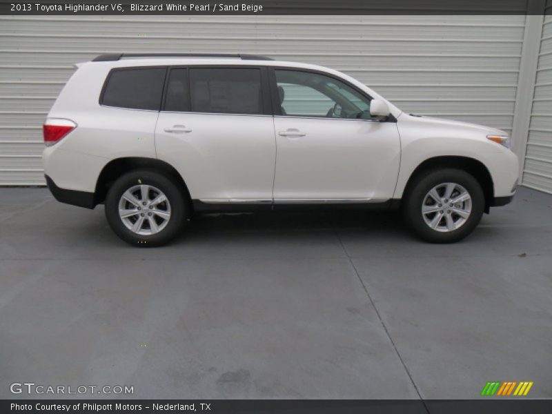 Blizzard White Pearl / Sand Beige 2013 Toyota Highlander V6