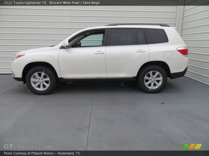 Blizzard White Pearl / Sand Beige 2013 Toyota Highlander V6