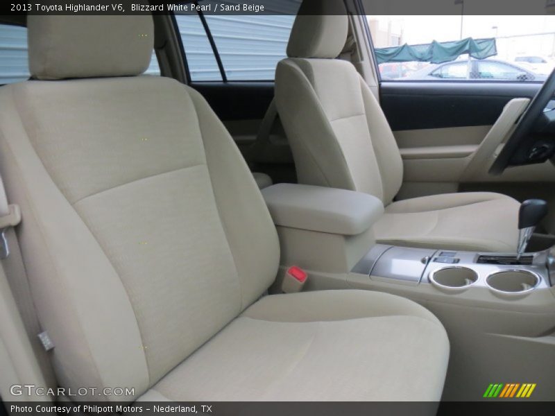 Blizzard White Pearl / Sand Beige 2013 Toyota Highlander V6