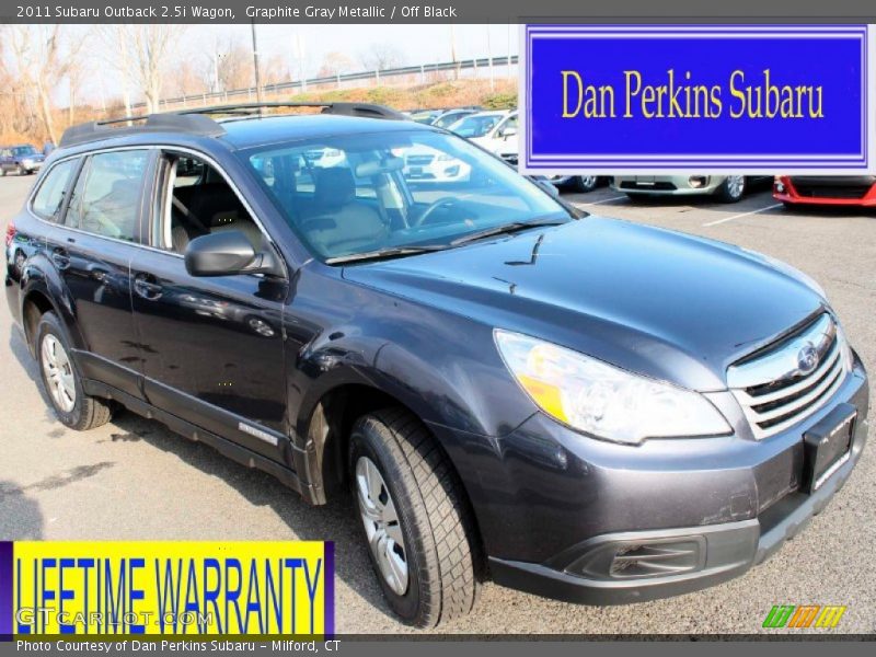 Graphite Gray Metallic / Off Black 2011 Subaru Outback 2.5i Wagon